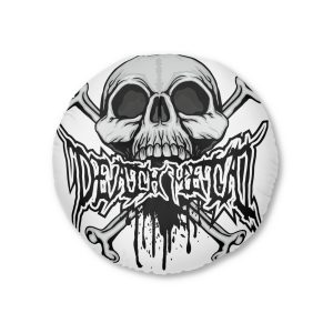 Gothic Sign With Skull Grunge Vintage Design T Shirts (56) Tufted Floor Pillow Round