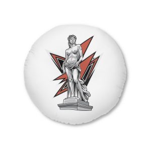 Greek Statue T Shirt Tufted Floor Pillow Round