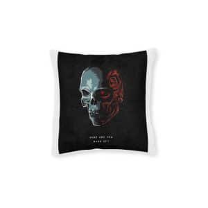 What Are You Made Of? Square Pillow Pink Back