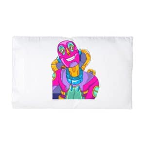 Colorful Robot Microfiber Pillowcase