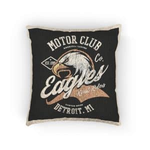 Motor Club Eagles Woven Pillow