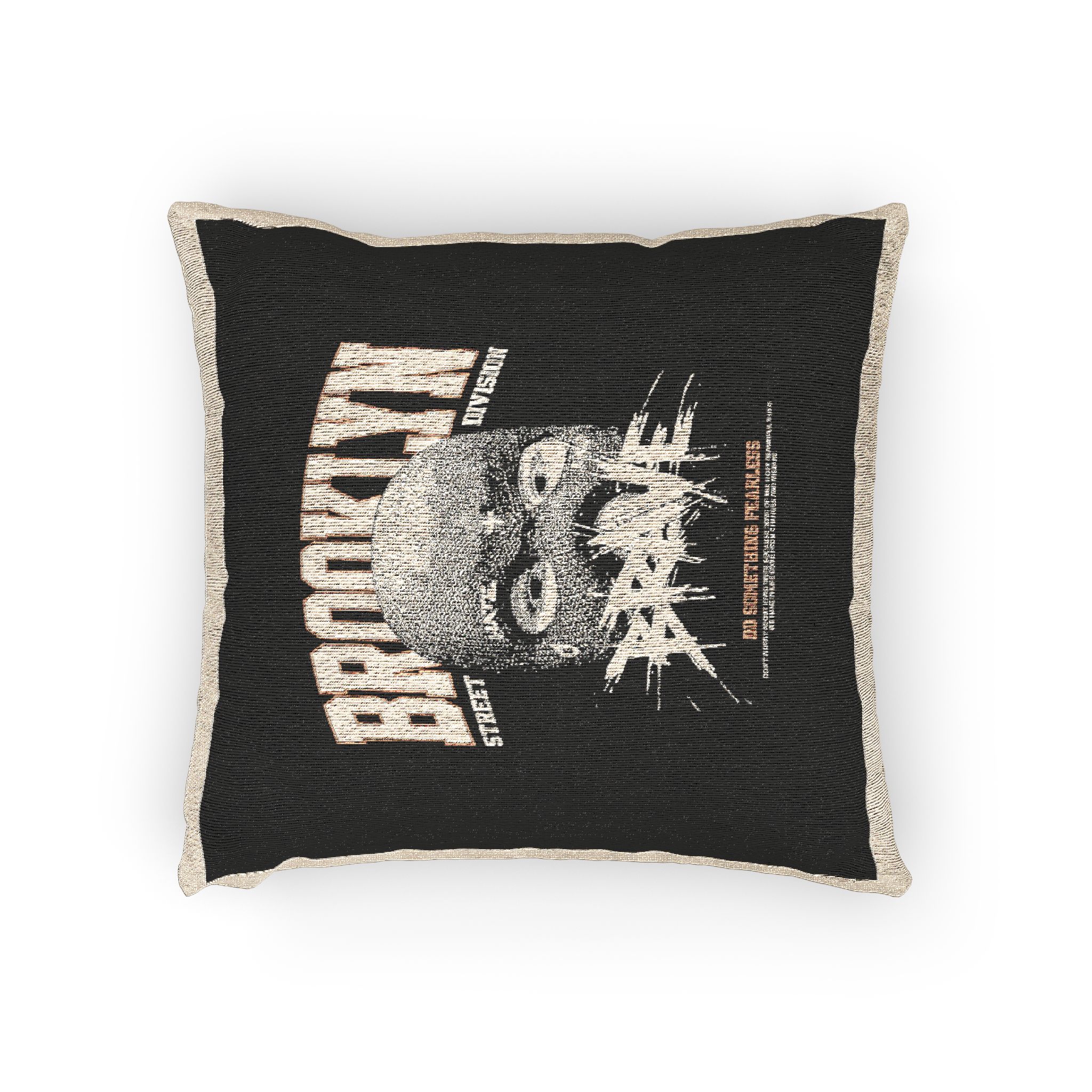 Brooklyn Street Division Street Vintage Fashion Woven Pillow - Image 2