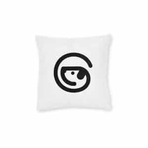 Dog Square Pillow Pink Back