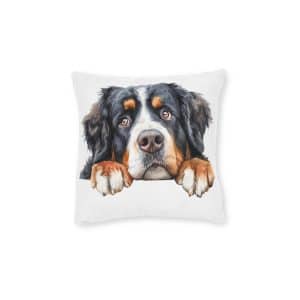 Dogs 17 Square Pillow Pink Back