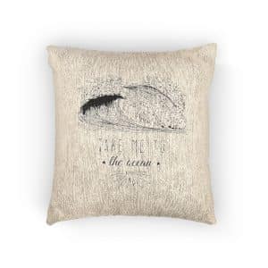 Take Me To the Ocean Woven Pillow