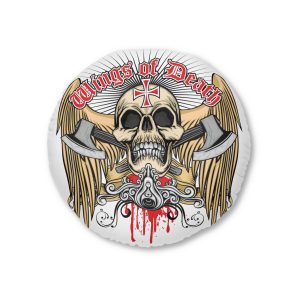 Gothic Sign With Skull Grunge Vintage Design T Shirts (30) Tufted Floor Pillow Round