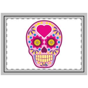 Color Mexican Sugar Skull Vintage Design T Shirts Throw Pillow