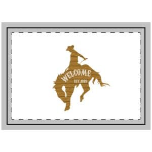 Welcome Cowboy Throw Pillow