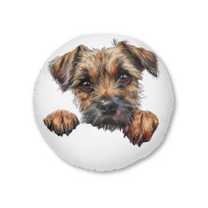 Dogs 11 Tufted Floor Pillow Round