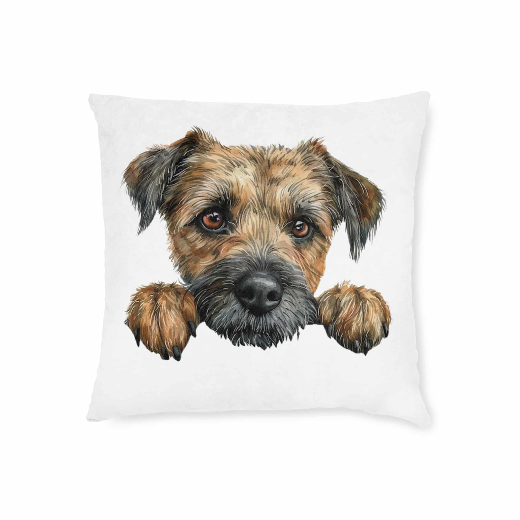Dogs 28 Square Pillow Pink Back - Image 5