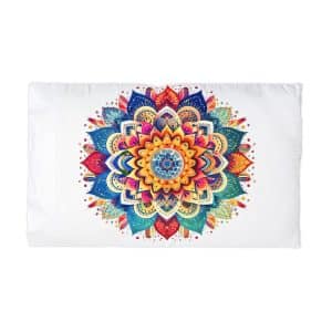Colorful Mandala With Pattern Colors Microfiber Pillowcase