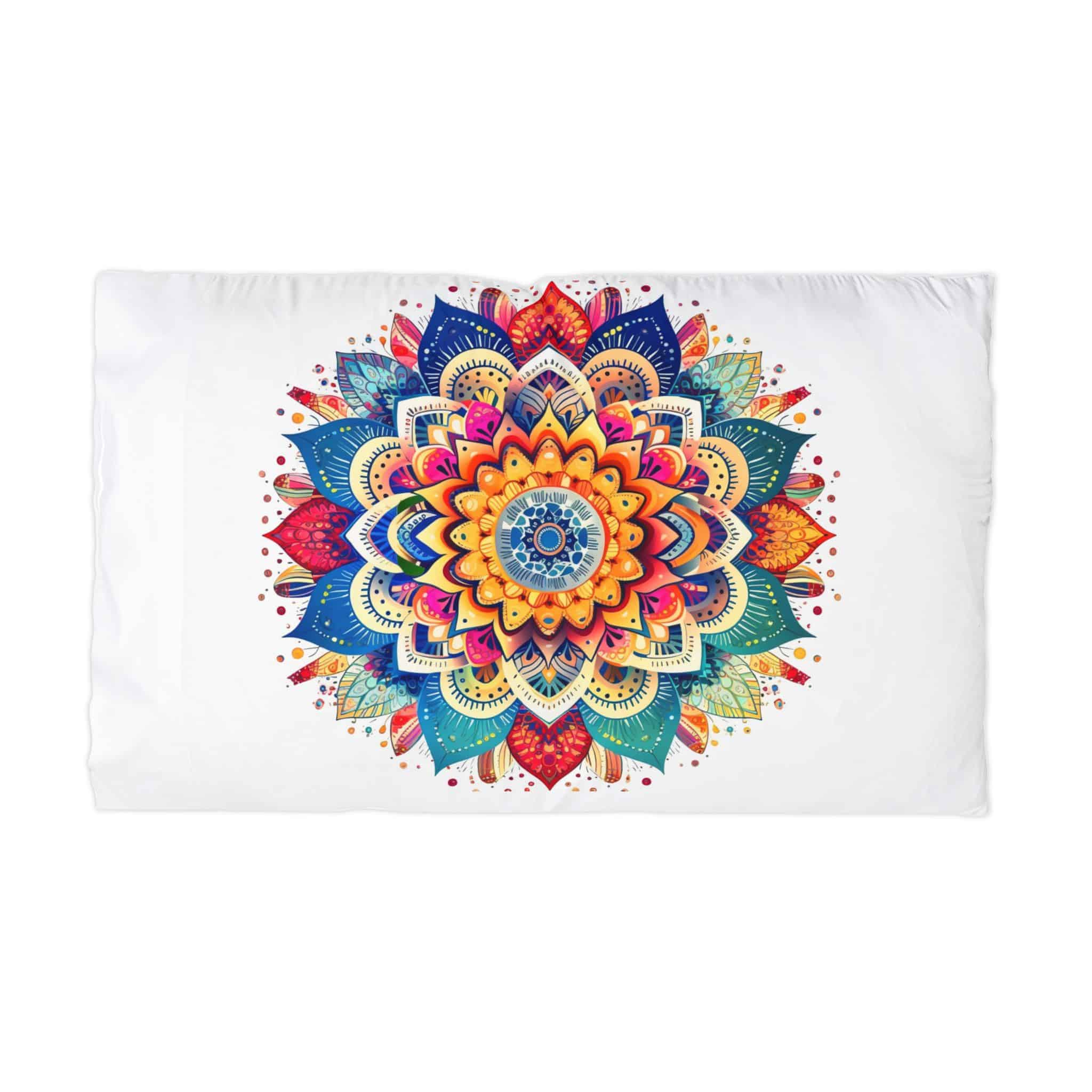 Colorful Mandala With Pattern Colors Microfiber Pillowcase