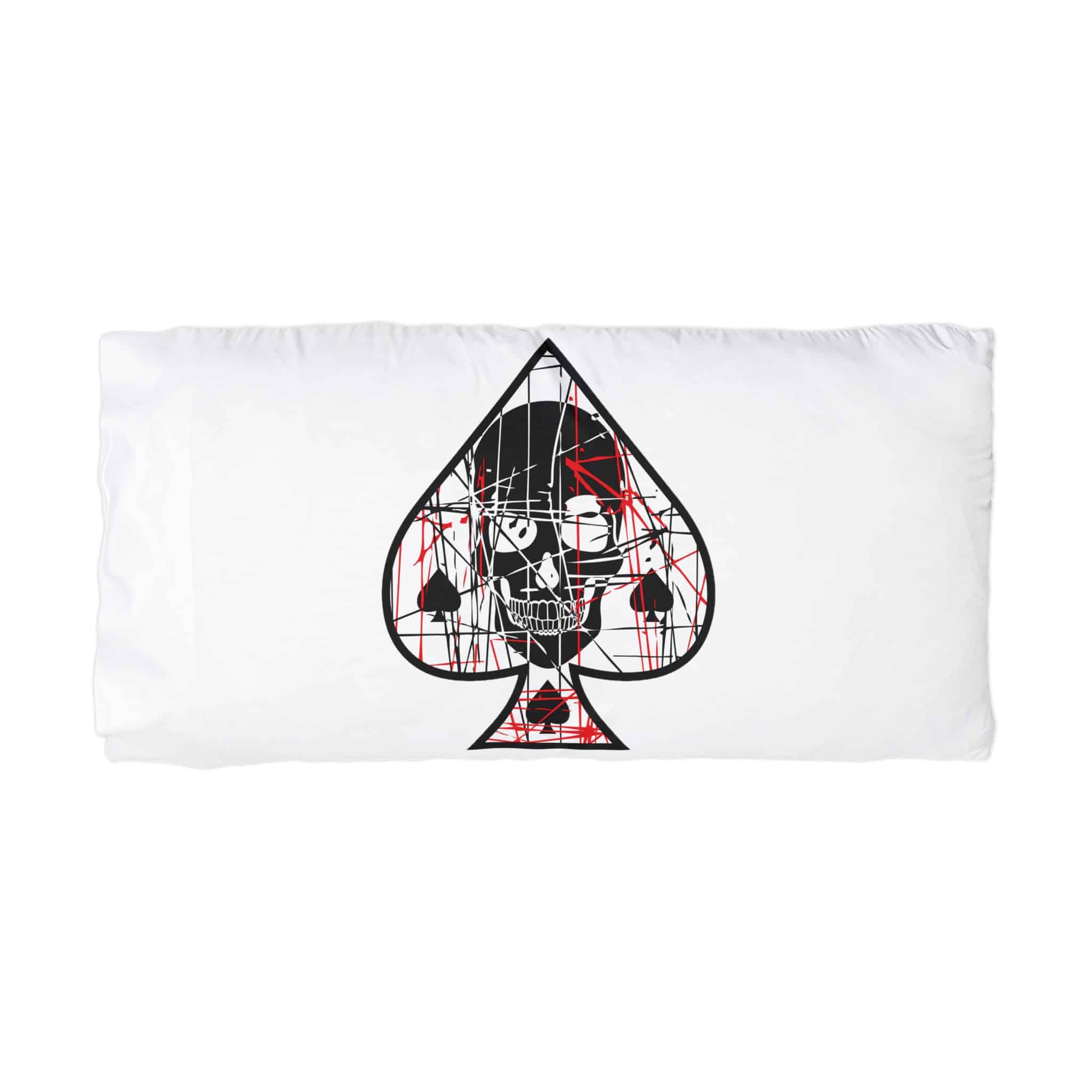 Ace Spades With Skull Grunge Vintage Design T Shirts(5) Microfiber Pillowcase - Image 3
