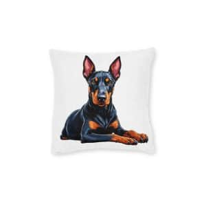Dogs Collection 36 Square Pillow Pink Back