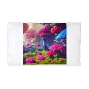 Painting Garden With Bunch Colorful Flowers It Microfiber Pillowcase