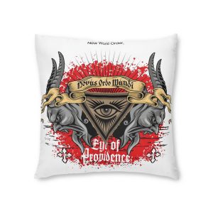 Skull Masonic Sign With Eye Grunge Vintage Design T Shirts (1) Tufted Floor Pillow Square
