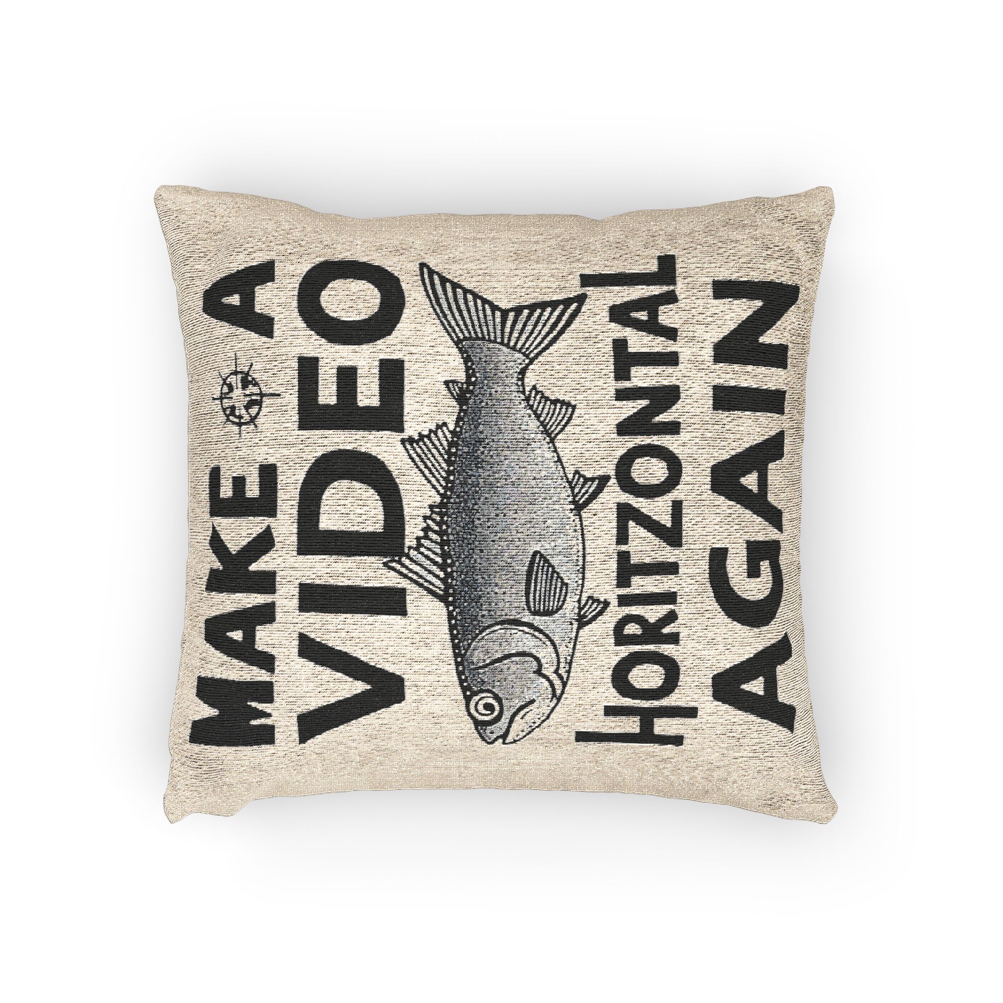 Make A Video Horizontal Again Woven Pillow - Image 2