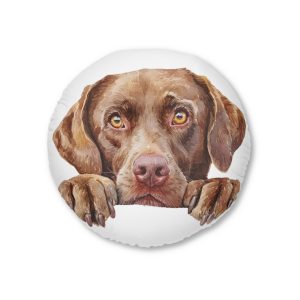 Dogs 24 Tufted Floor Pillow Round