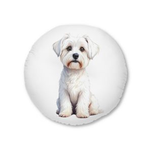 Dogs Collection 11 Tufted Floor Pillow Round
