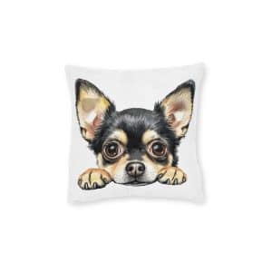 Dogs 30 Square Pillow Pink Back