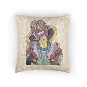 Colorful Robot Woven Pillow