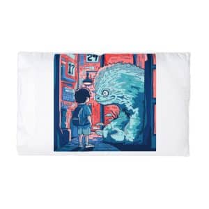 Boy Creature Friend Monster Aesthetic Emotion Illustration Microfiber Pillowcase