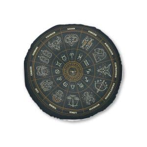 Zodiac Signs Tufted Floor Pillow Round