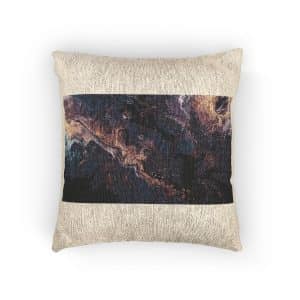 Abstract Colorful Swirls Paint Reminiscent Nebulae Woven Pillow