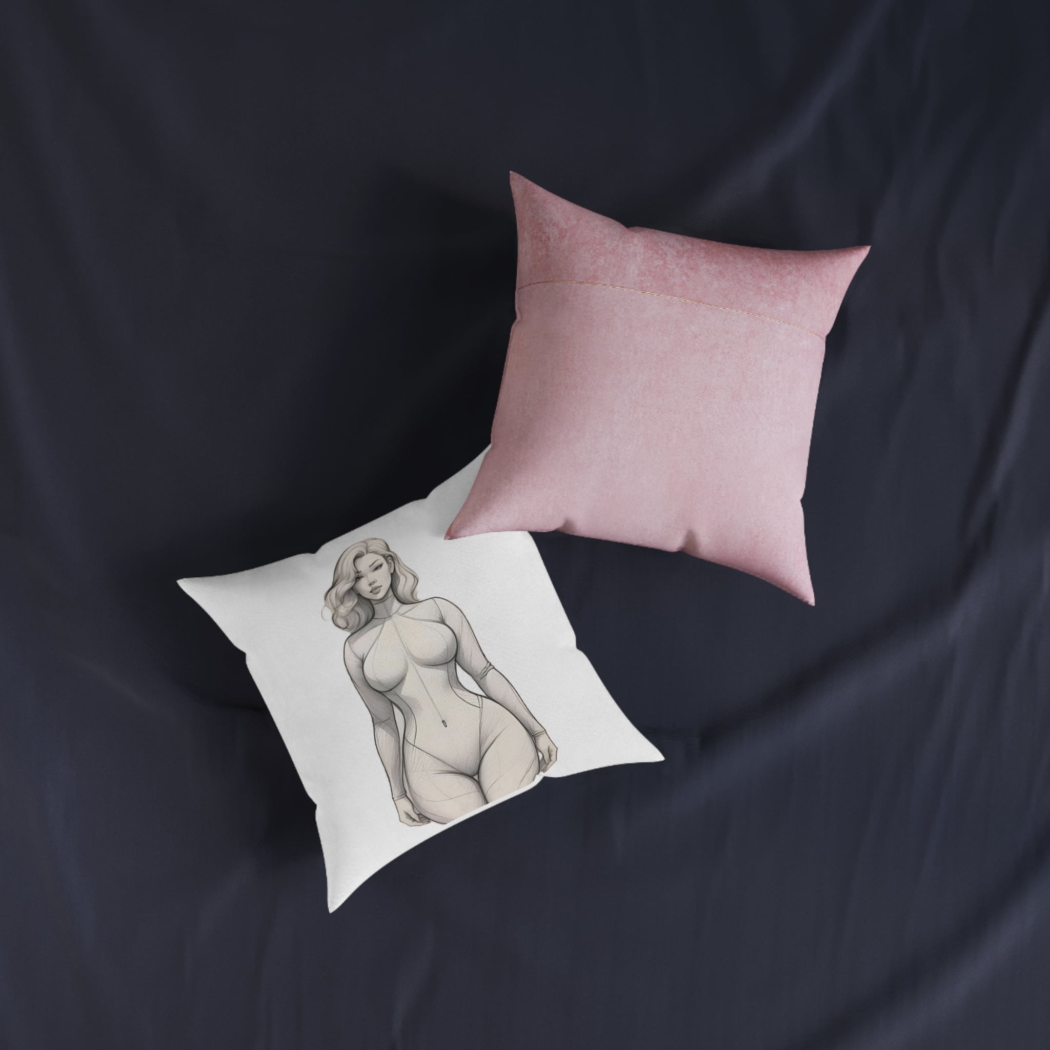 Original Design 07BCB0 Square Pillow Pink Back - Image 7