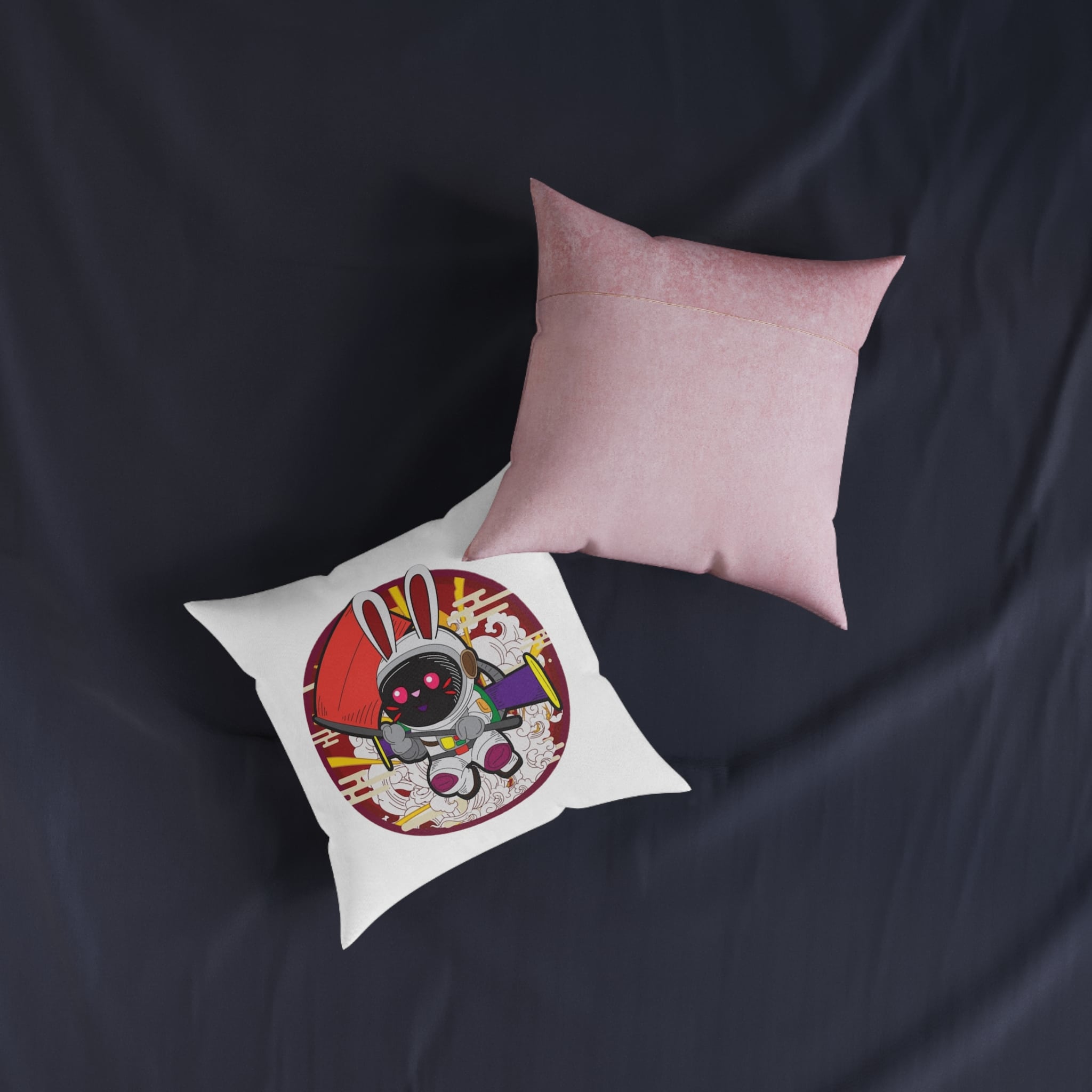 Fantasy V1 Square Pillow Pink Back - Image 7
