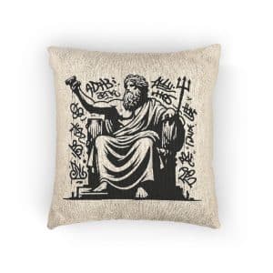 Zeus Deity Mythology Woven Pillow