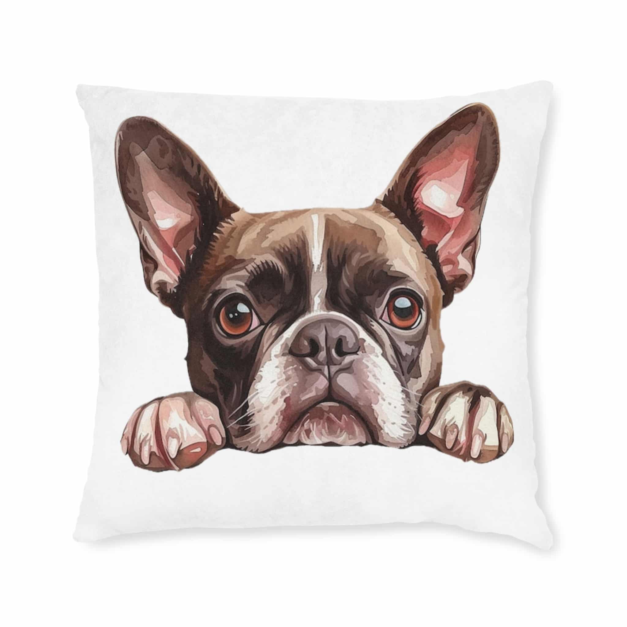 Dogs 29 Square Pillow Pink Back - Image 9