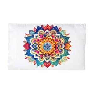 Colorful Mandala With Pattern Colors Microfiber Pillowcase