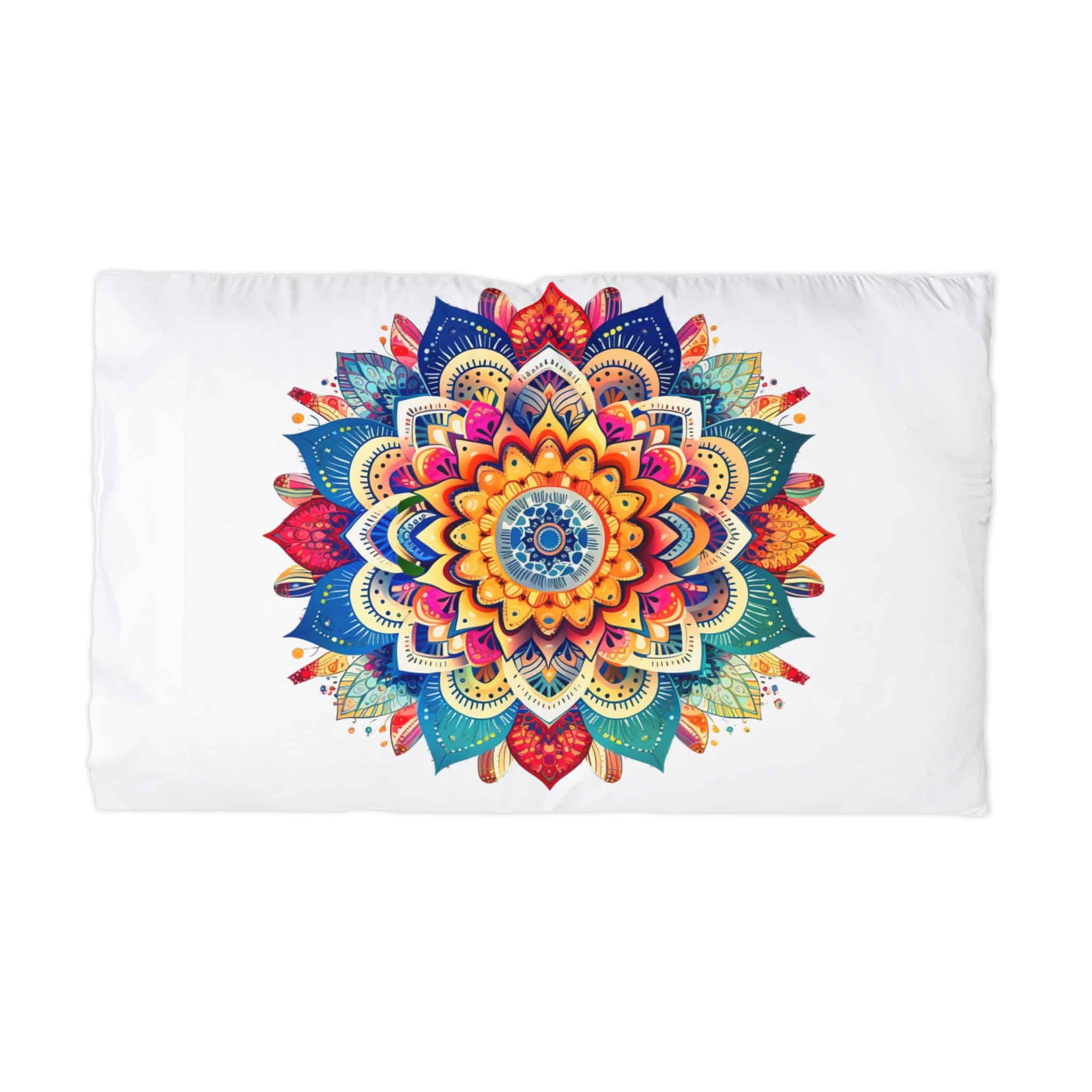 Colorful Mandala With Pattern Colors Microfiber Pillowcase