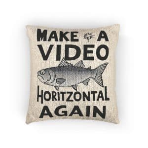 Make A Video Horizontal Again Woven Pillow