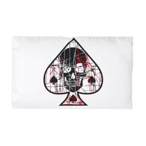 Ace Spades With Skull Grunge Vintage Design T Shirts(5) Microfiber Pillowcase