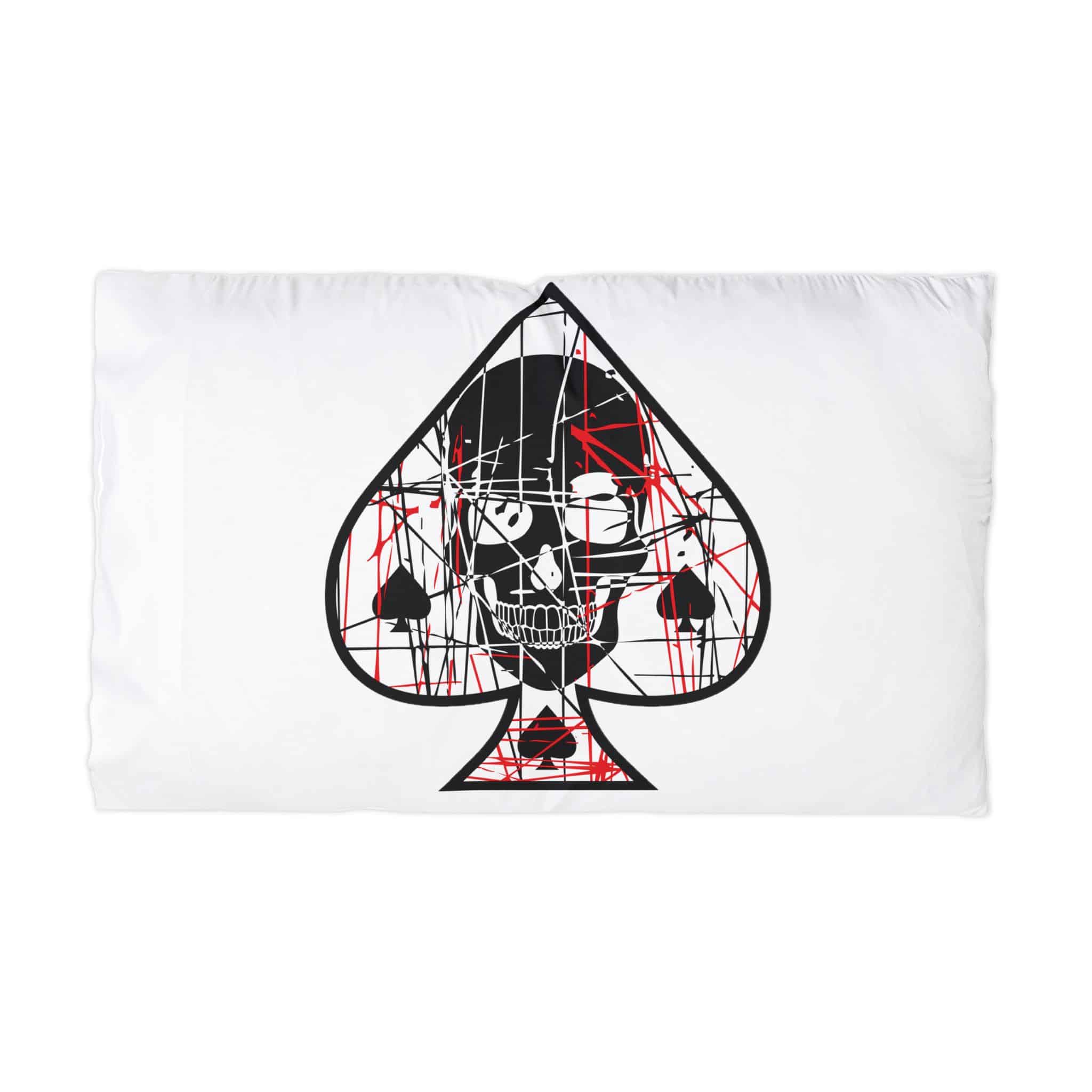 Ace Spades With Skull Grunge Vintage Design T Shirts(5) Microfiber Pillowcase