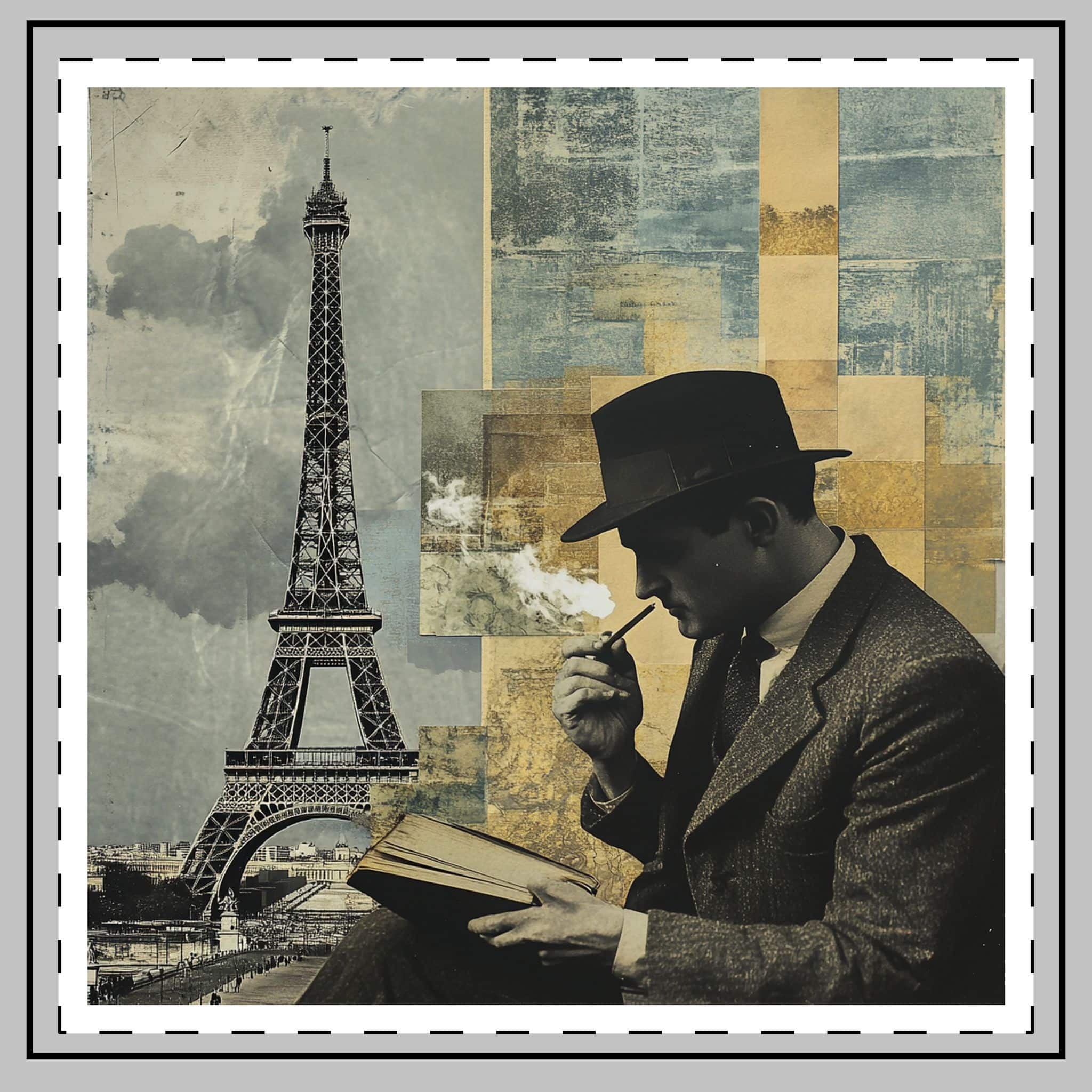 Vintage Paris Throw Pillow - Image 2