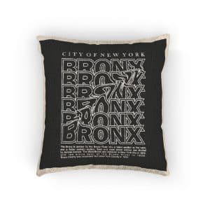 Bronx City New York Design Woven Pillow