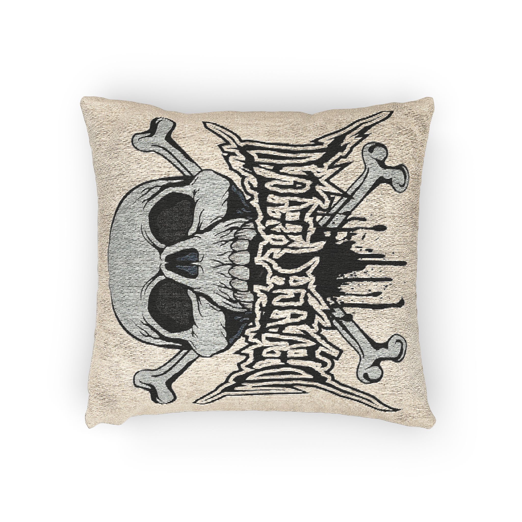 Gothic Sign With Skull Grunge Vintage Design T Shirts (56) Woven Pillow - Image 2