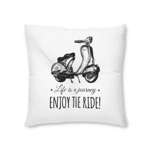 Life Is A Journey Enjoy the Ride 2 Tufted Floor Pillow Square
