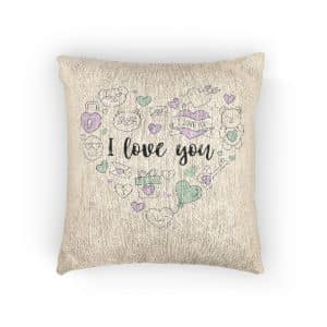 I Love You Be My Valentine Woven Pillow
