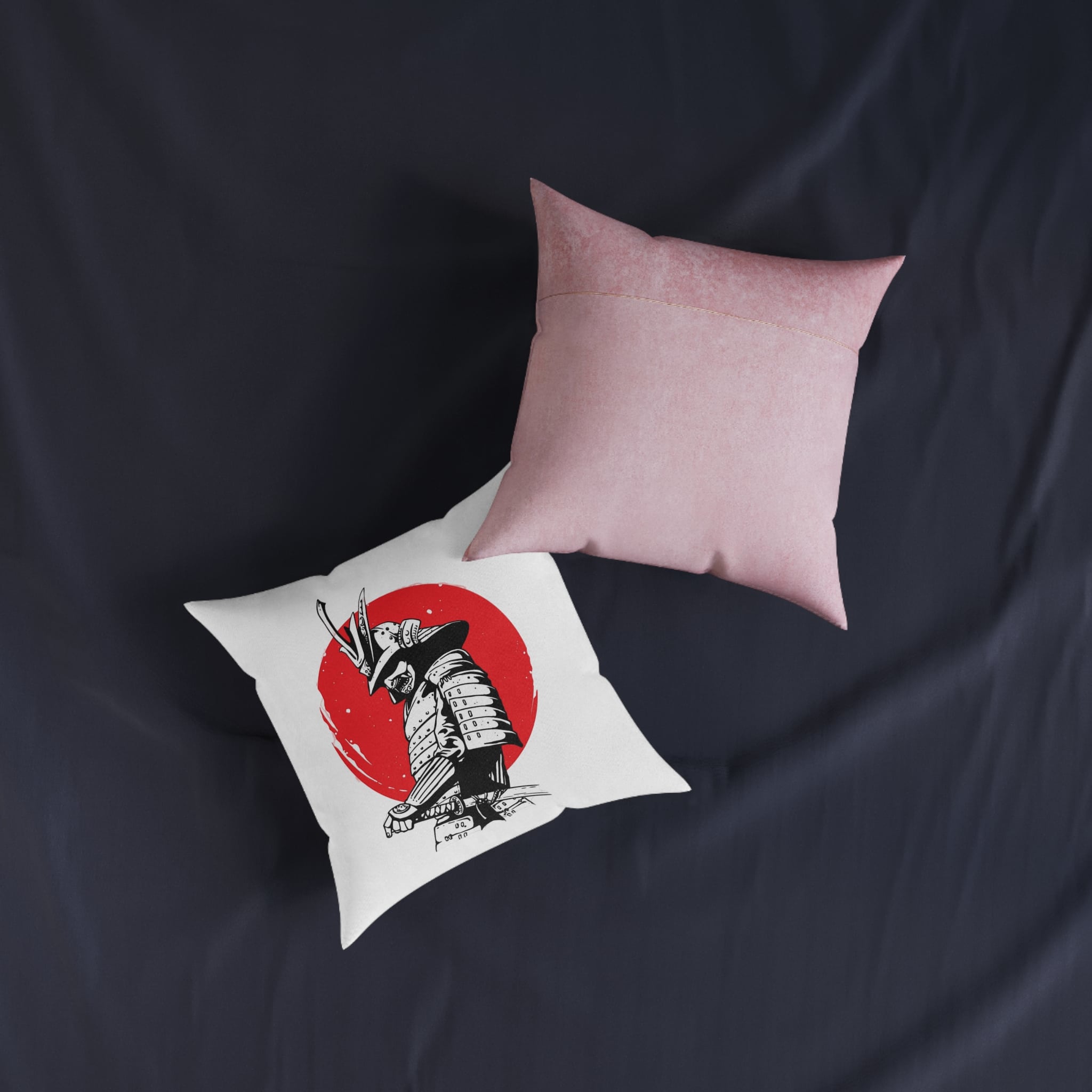 Samurai V1 Square Pillow Pink Back - Image 7
