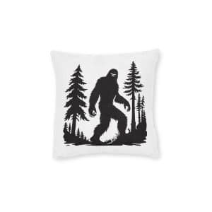 Bigfoot Svg (1) Square Pillow Pink Back