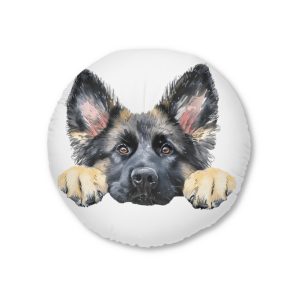 Dogs 18 Tufted Floor Pillow Round