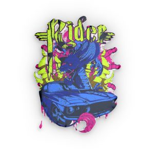 Vintage Car Attacked By Mad Dragon Custom Shaped Pillows