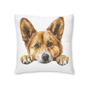 Dogs 5 Tufted Floor Pillow Square