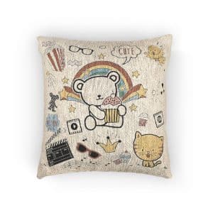 Cute Bear Woven Pillow
