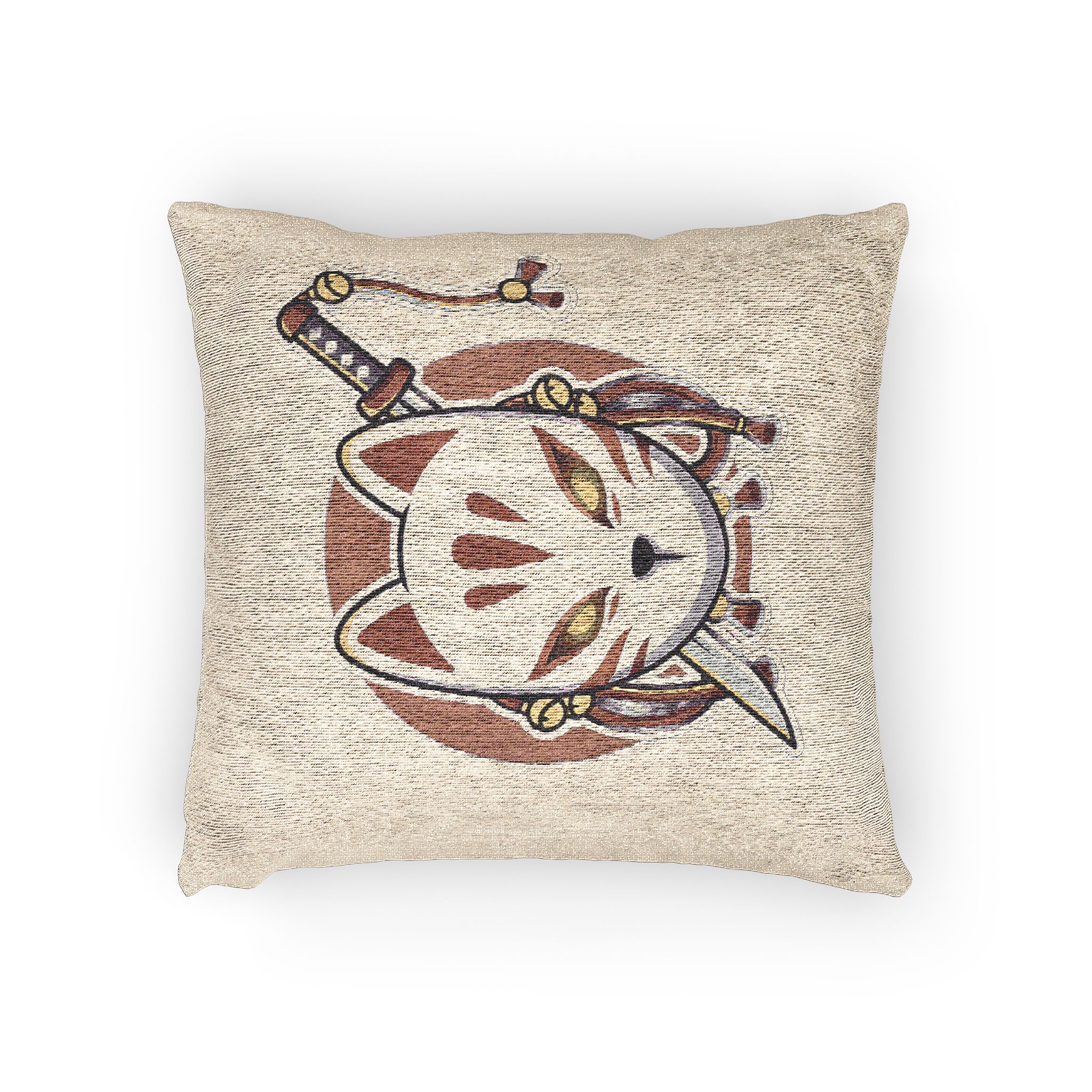 Kitsune Sword Woven Pillow - Image 2