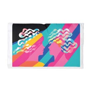Colorful Abstract Gemini Twins Microfiber Pillowcase